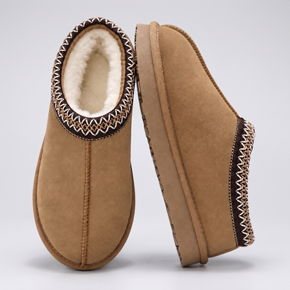 Fur-Lined Winter Slippers