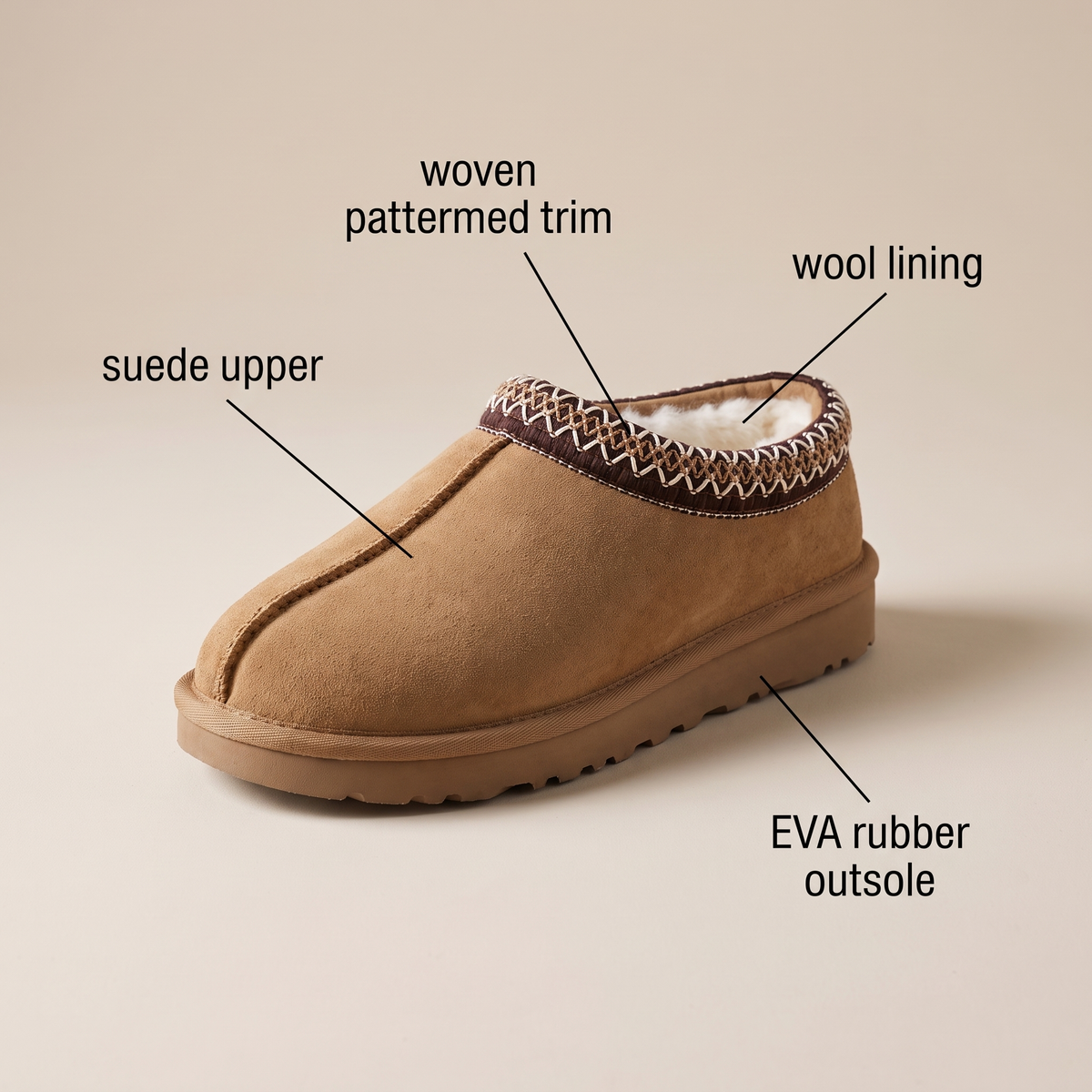 Fur-Lined Winter Slippers