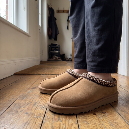 Fur-Lined Winter Slippers