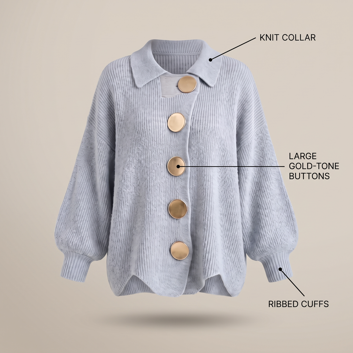 REFINED LAYER KNIT CARDIGAN