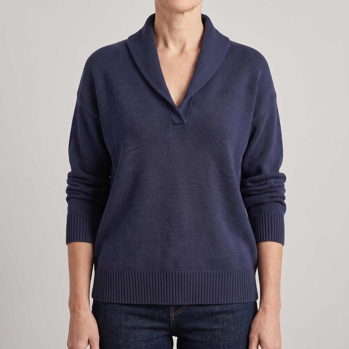 Classic V-Neck Knit Jumper
