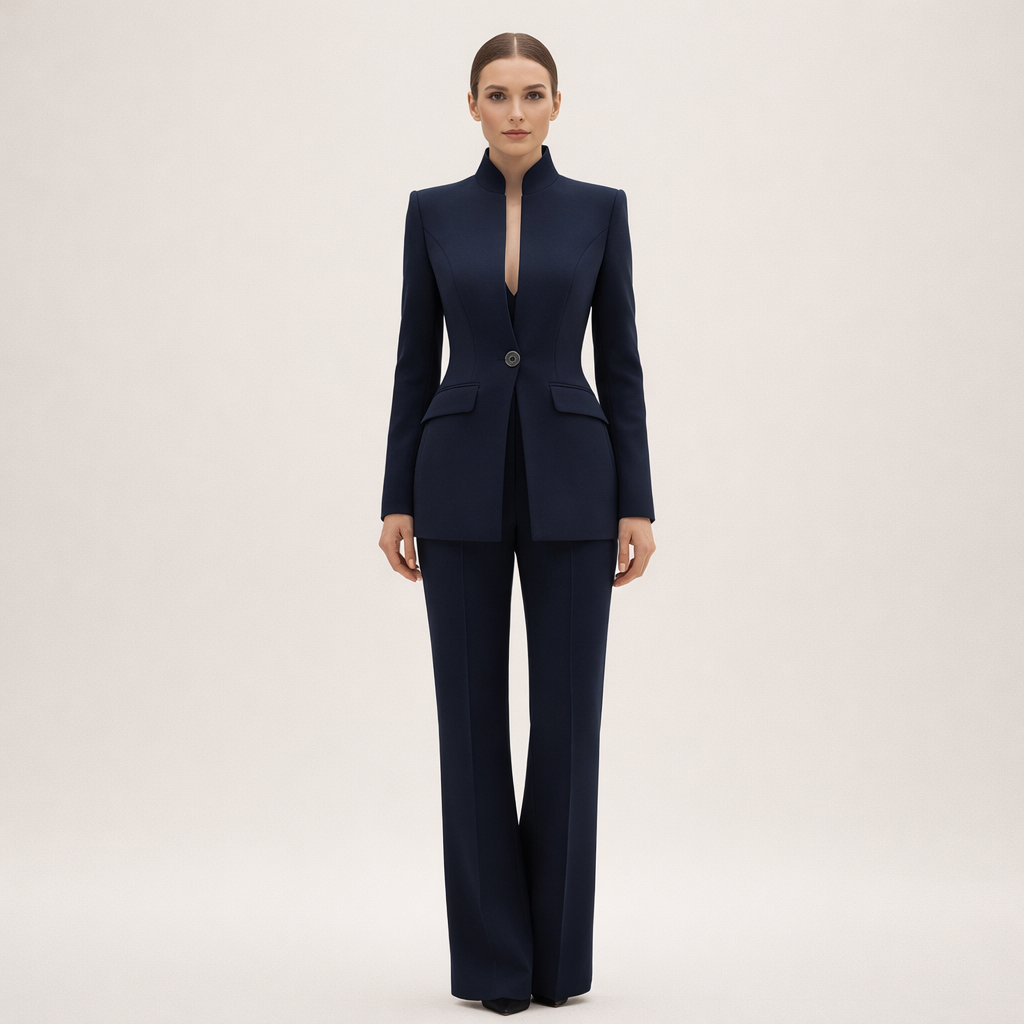Vessalia Wide-Leg Tailored Suit