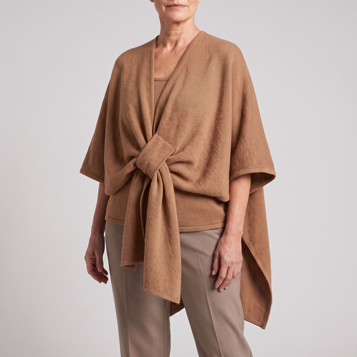 SOFT TOUCH BELTED KNIT CARDIGAN