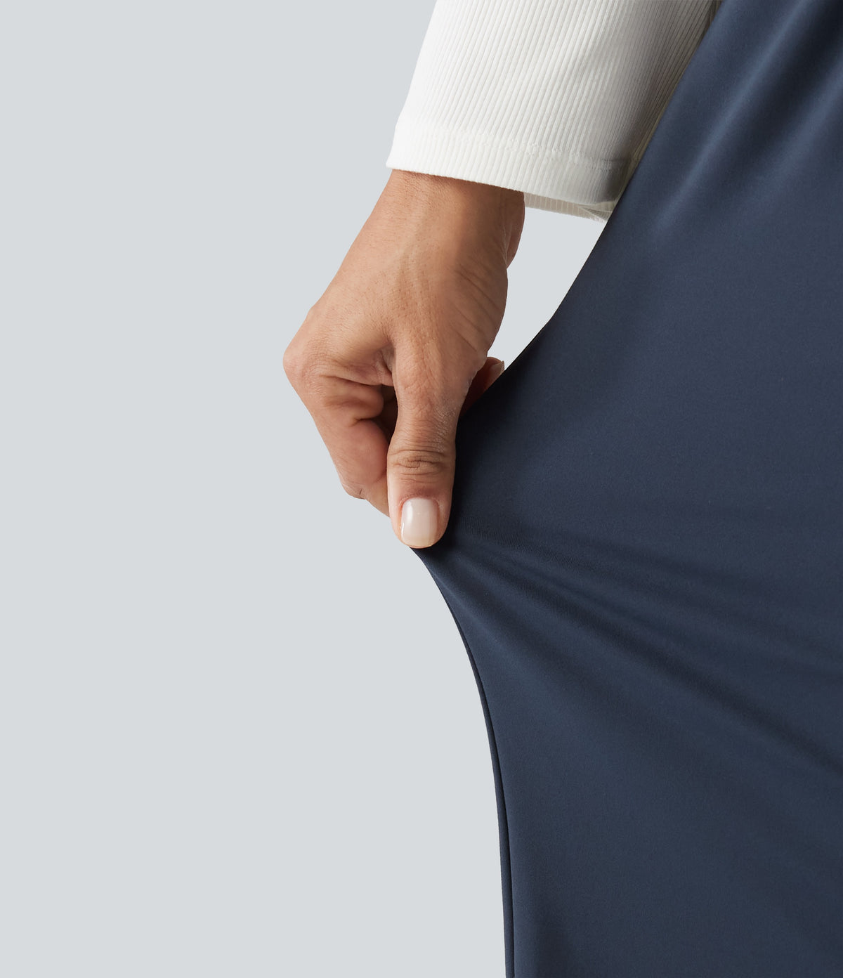 High-Rise Straight-Leg Office Pants